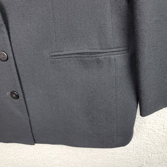 VTG Jones New York Blazer Size 10 Black 100% Worsted Wool Made In USA Classic - Picture 14 of 16